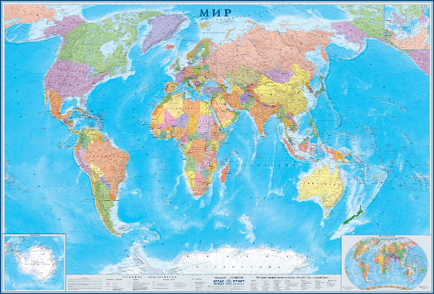 настенная карта мира