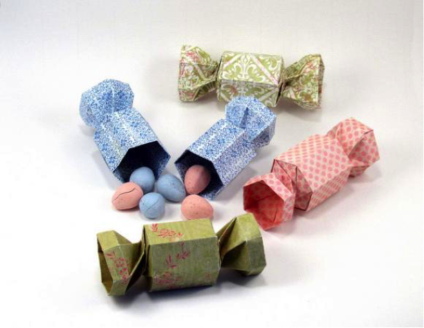 подарочная коробка своими руками в форме конфеты